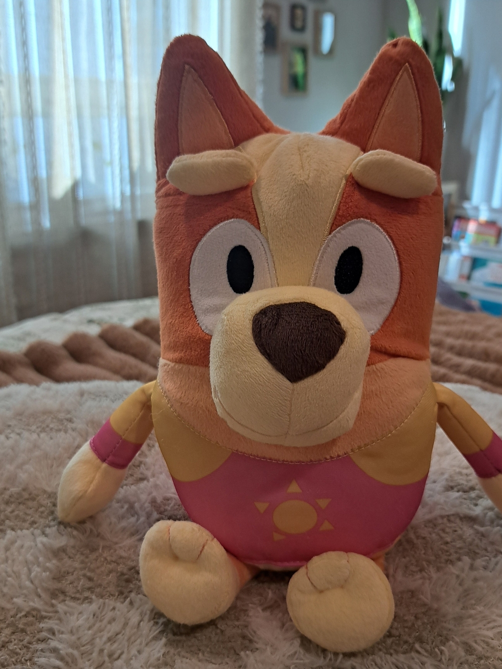 Bluey Beach Bingo Talking Plush - 9 Phrases Plush Soft EUC